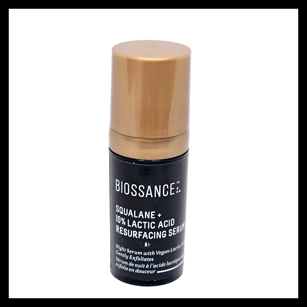 Biossance Squalane 10% Lactic Acid Resurfacing Night Serum .34 oz. Travel Size